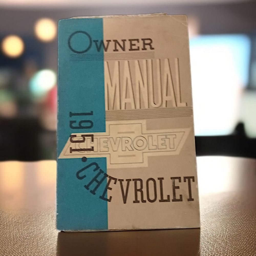 Owner Manual 1951 Chevrolet Booklet Original Vintage Mid Century Modern Handbook